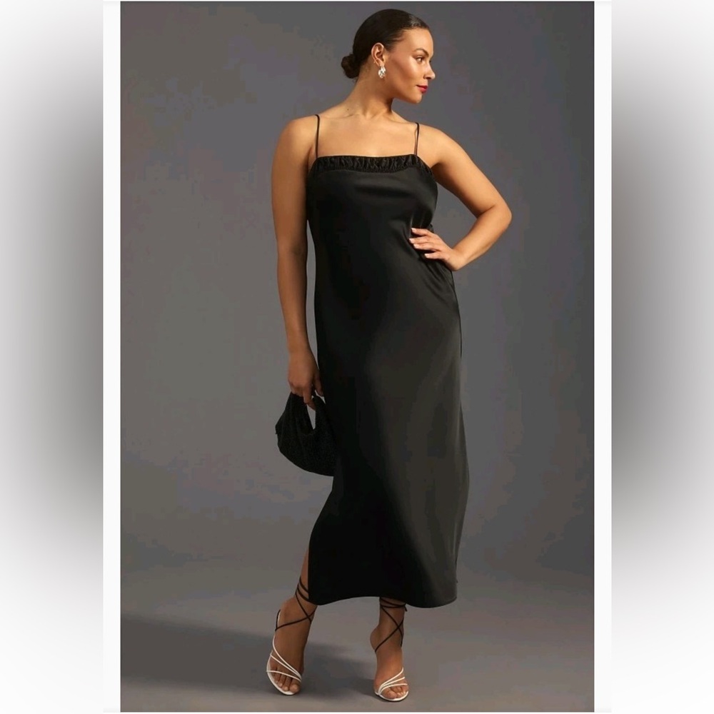 By Anthropologie Square-Neck Slip Dress